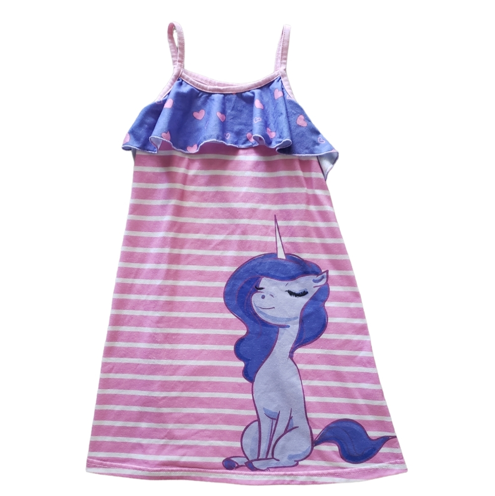 Size 8 Ruffle Unicorn Sunshine Swing Summer Dress